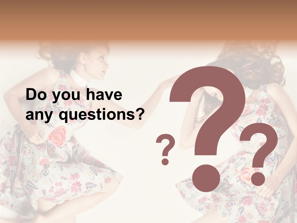 A Girl In A Dress PowerPoint Template