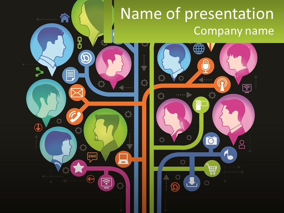 Social Contacts PowerPoint Template