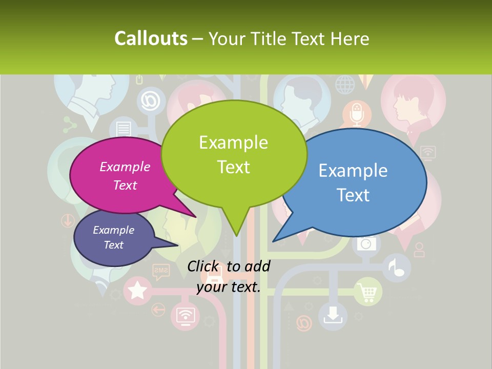 Social Contacts PowerPoint Template