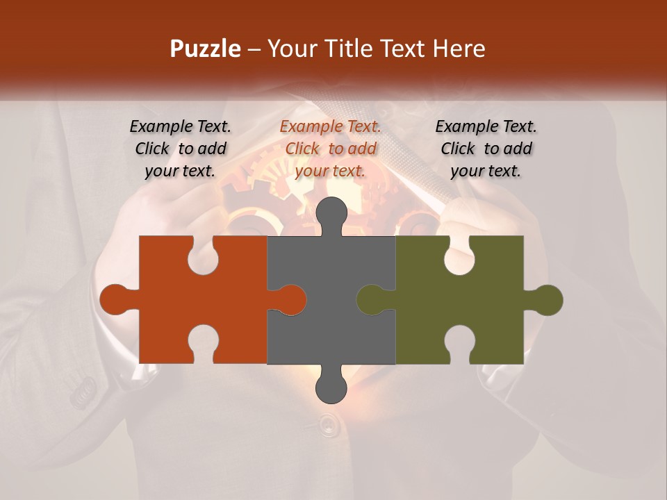 Mechanism In The Chest Of A Man PowerPoint Template