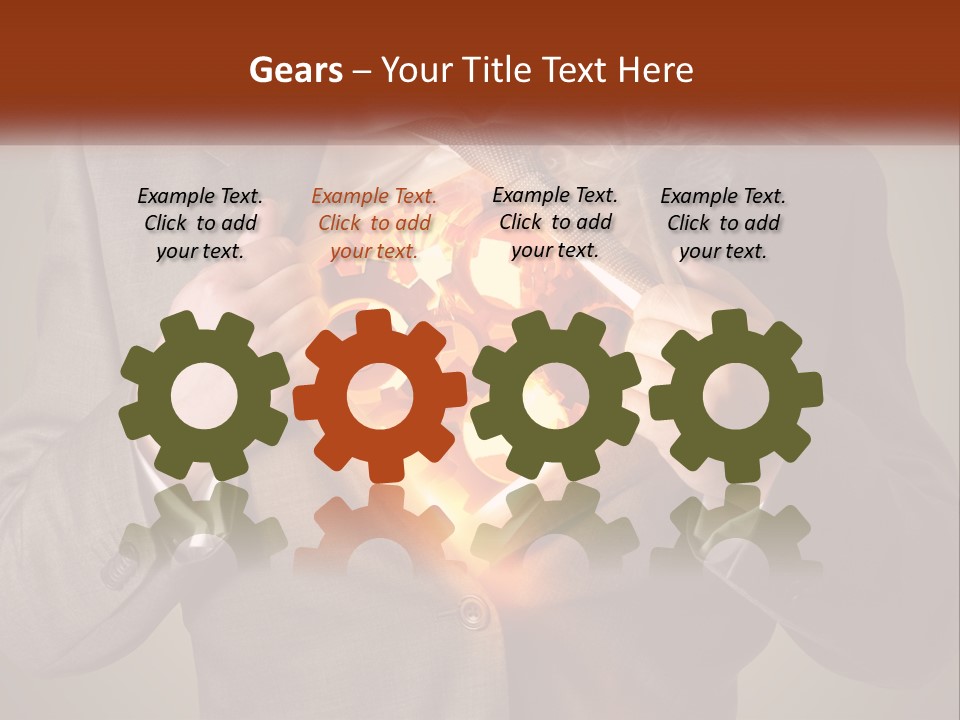 Mechanism In The Chest Of A Man PowerPoint Template