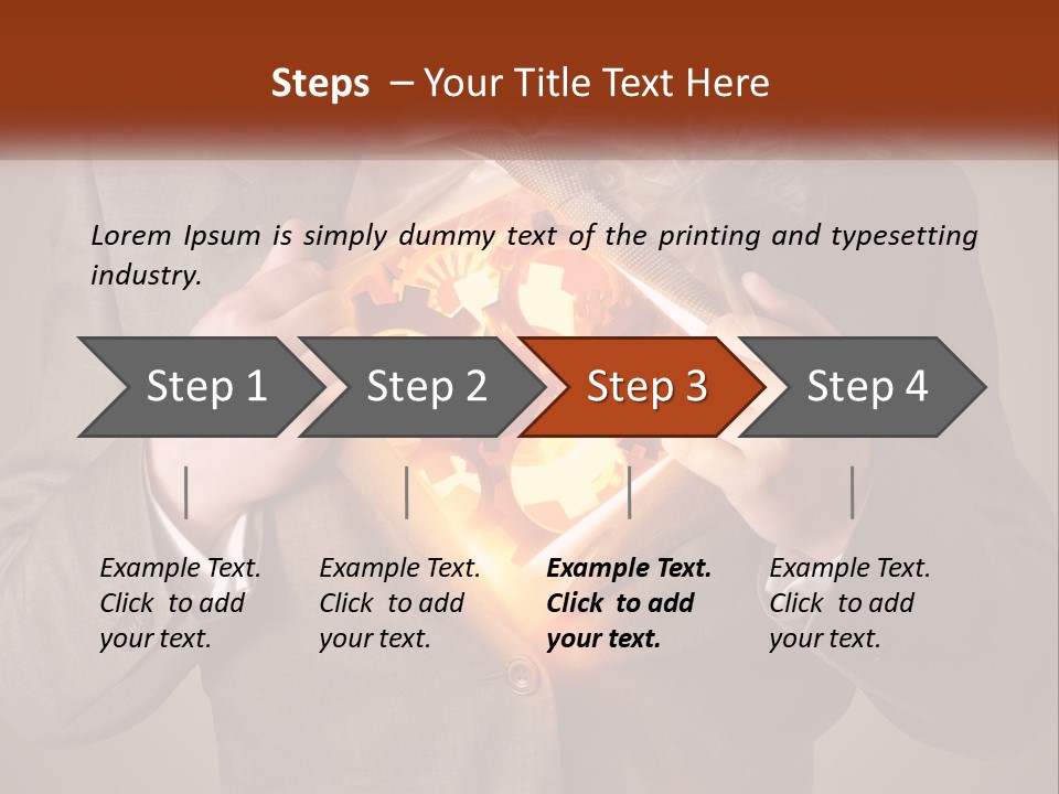 Mechanism In The Chest Of A Man PowerPoint Template