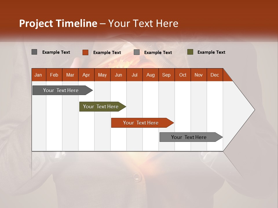 Mechanism In The Chest Of A Man PowerPoint Template