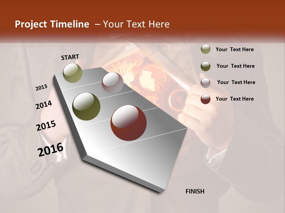 Mechanism In The Chest Of A Man PowerPoint Template