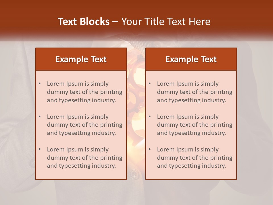Mechanism In The Chest Of A Man PowerPoint Template