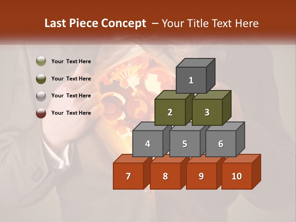 Mechanism In The Chest Of A Man PowerPoint Template