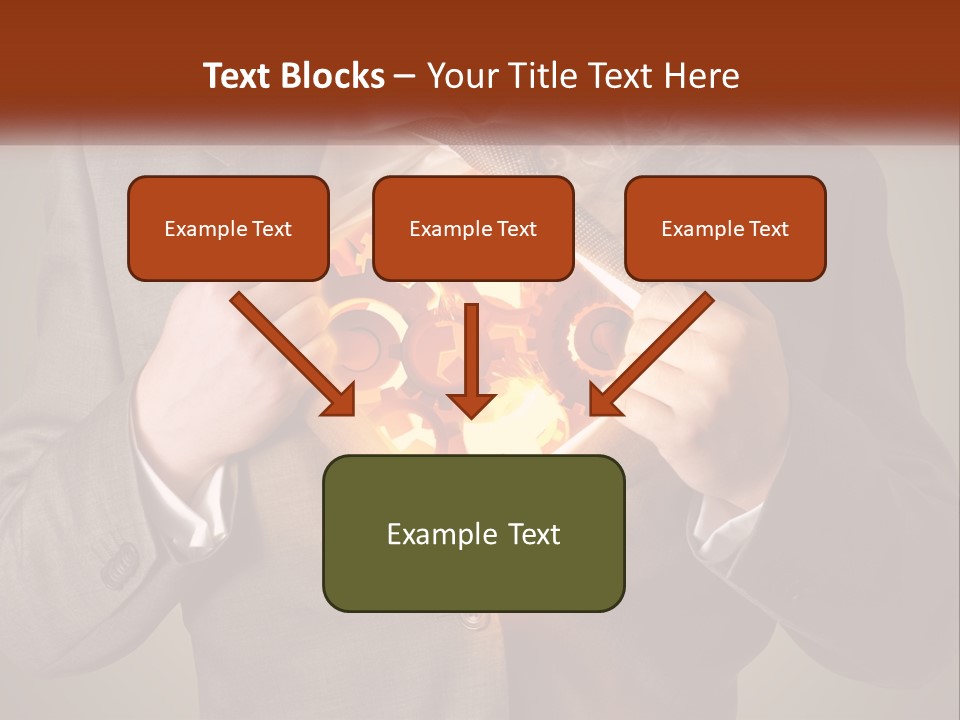 Mechanism In The Chest Of A Man PowerPoint Template