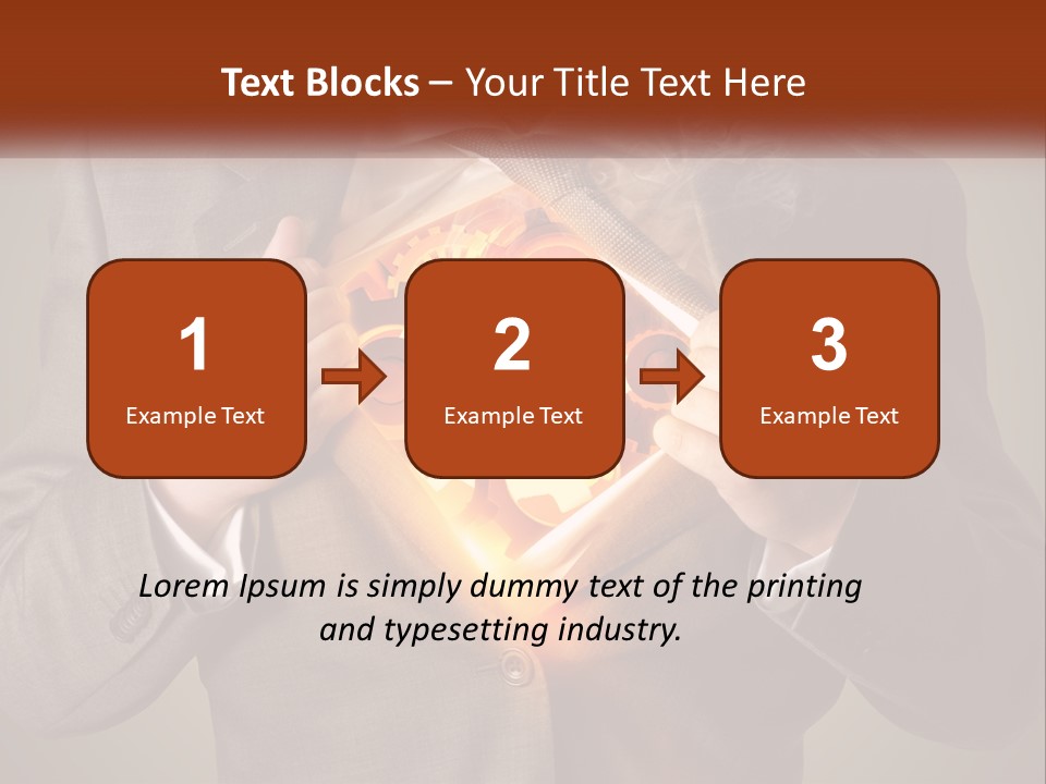 Mechanism In The Chest Of A Man PowerPoint Template