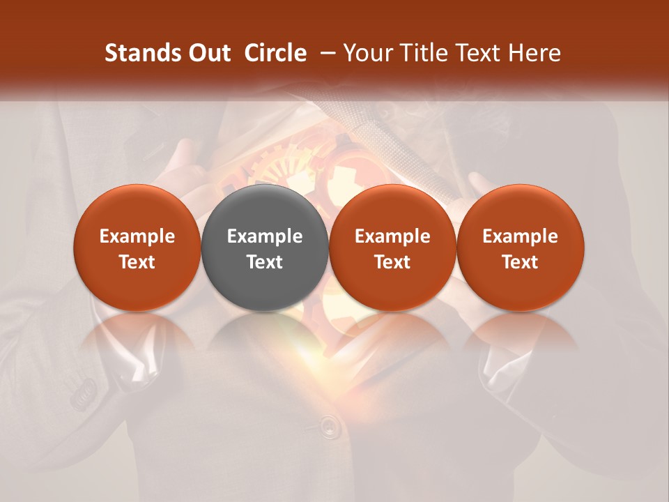 Mechanism In The Chest Of A Man PowerPoint Template