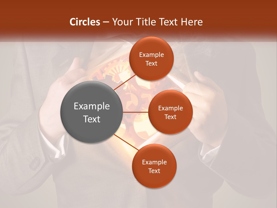 Mechanism In The Chest Of A Man PowerPoint Template