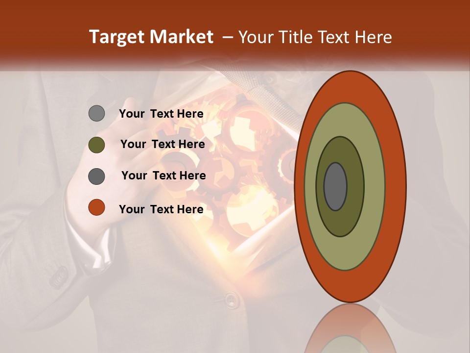 Mechanism In The Chest Of A Man PowerPoint Template