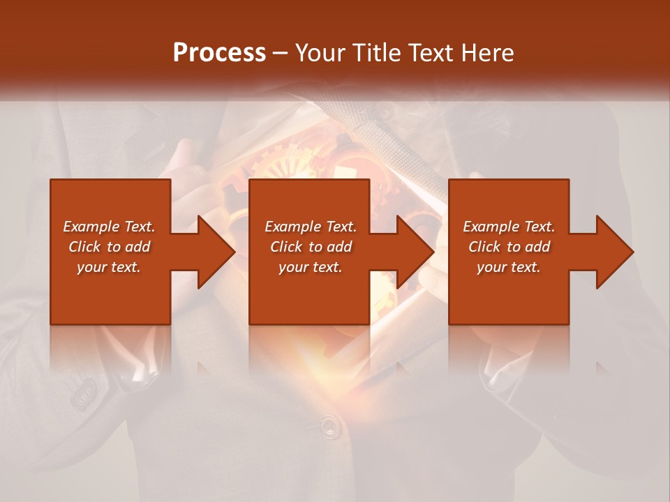 Mechanism In The Chest Of A Man PowerPoint Template
