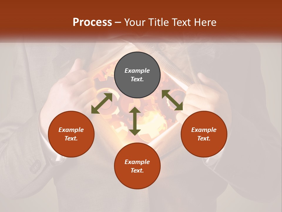 Mechanism In The Chest Of A Man PowerPoint Template