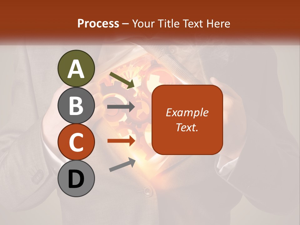 Mechanism In The Chest Of A Man PowerPoint Template