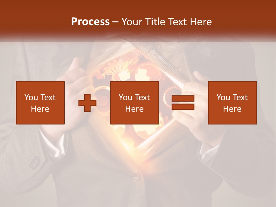 Mechanism In The Chest Of A Man PowerPoint Template