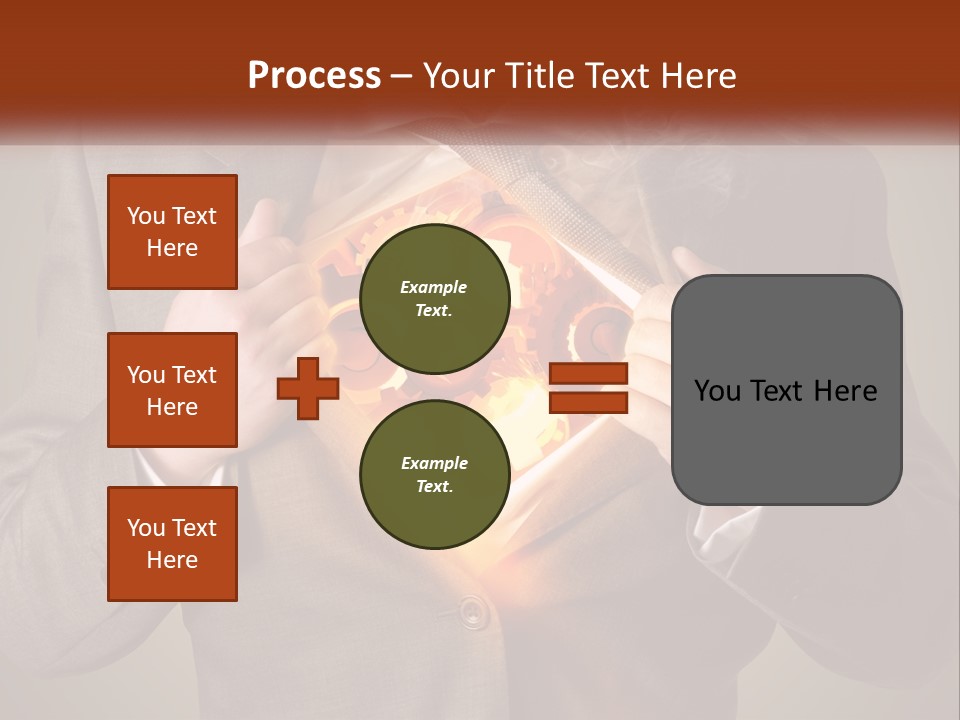 Mechanism In The Chest Of A Man PowerPoint Template