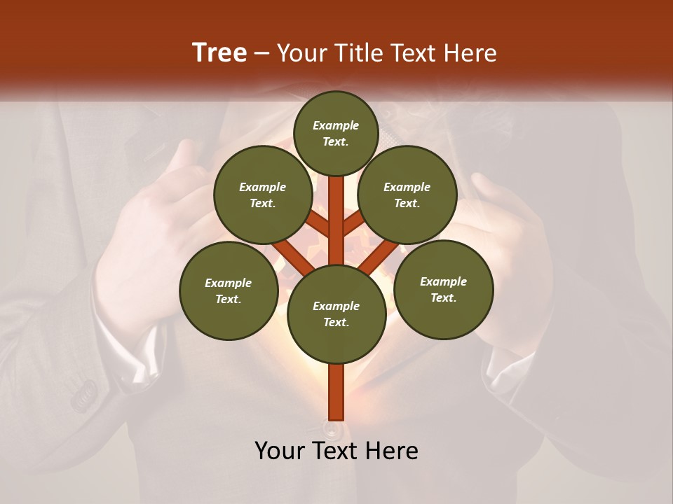 Mechanism In The Chest Of A Man PowerPoint Template