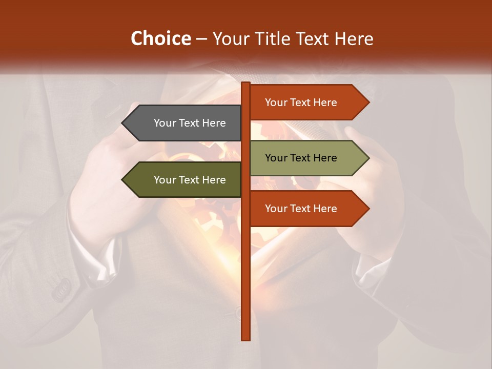 Mechanism In The Chest Of A Man PowerPoint Template