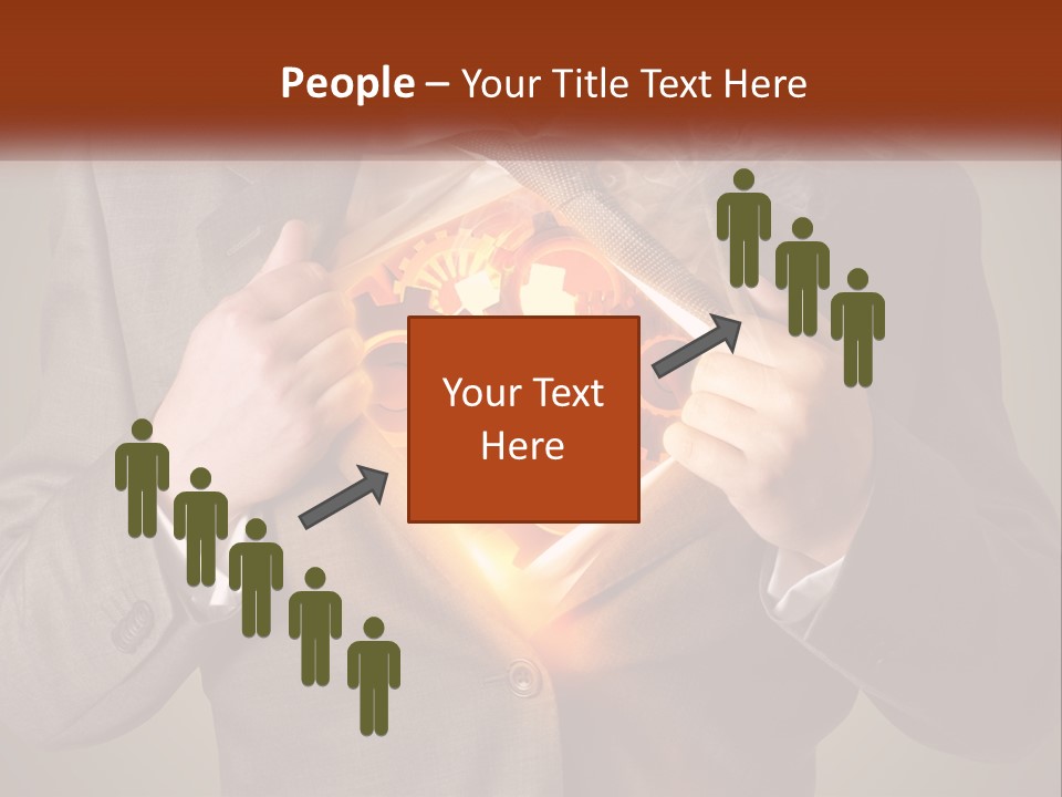 Mechanism In The Chest Of A Man PowerPoint Template