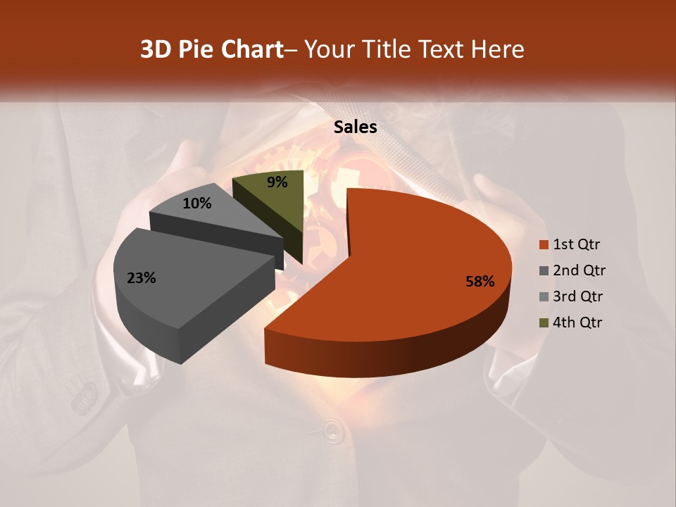 Mechanism In The Chest Of A Man PowerPoint Template