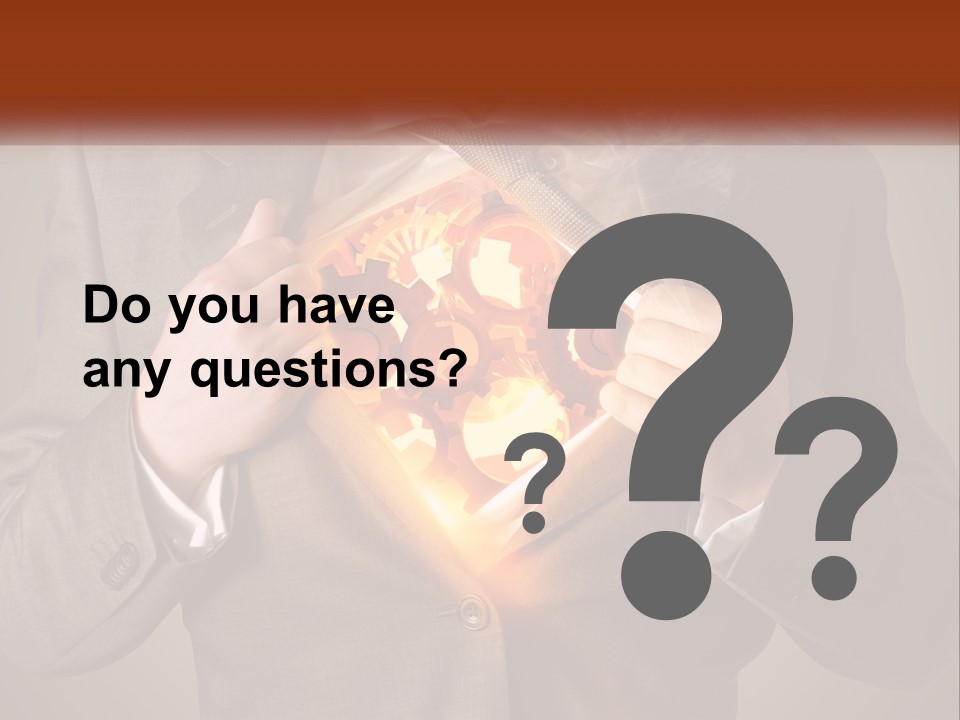 Mechanism In The Chest Of A Man PowerPoint Template