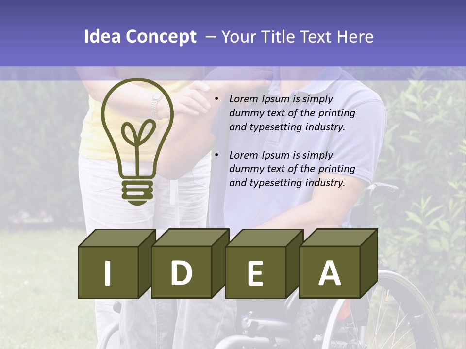 Wheelchair Guy PowerPoint Template