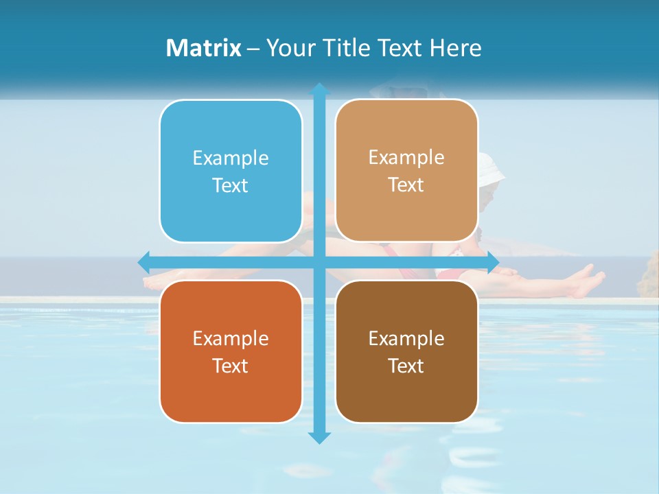 Woman With Baby By The Pool PowerPoint Template