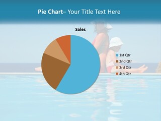 Woman With Baby By The Pool PowerPoint Template