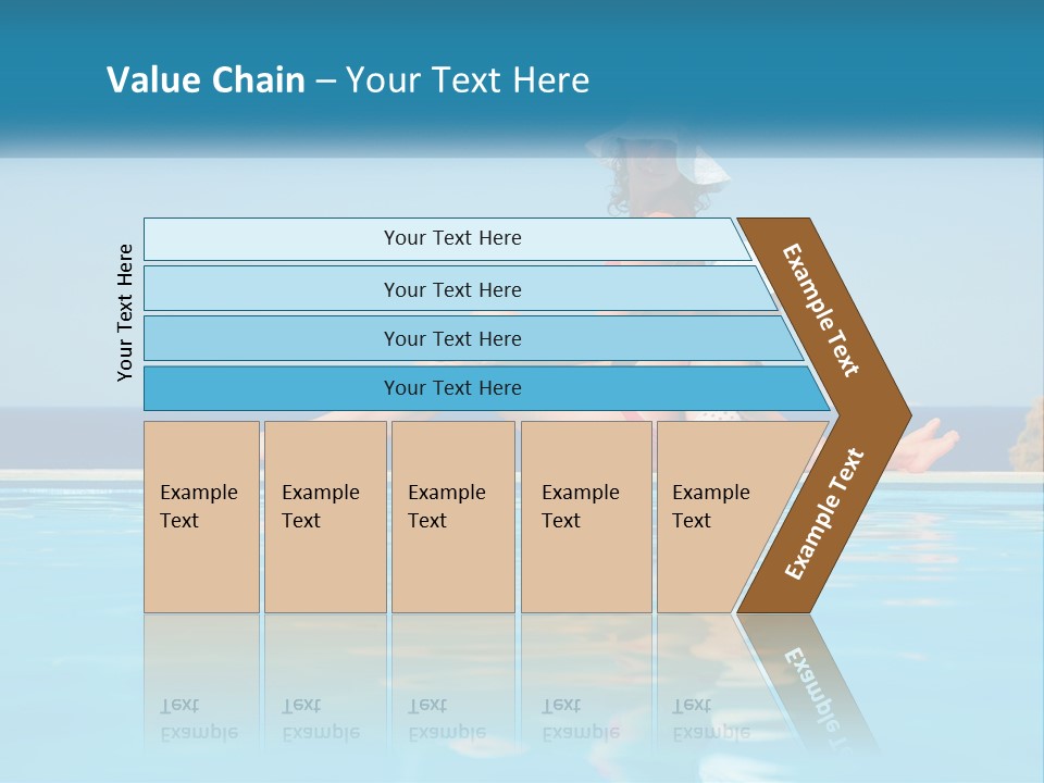 Woman With Baby By The Pool PowerPoint Template