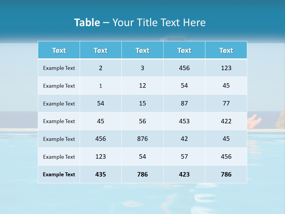 Woman With Baby By The Pool PowerPoint Template