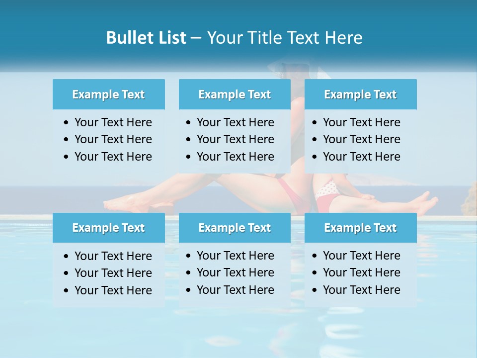 Woman With Baby By The Pool PowerPoint Template