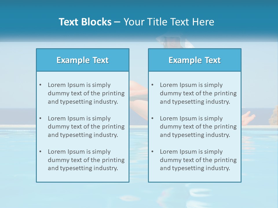 Woman With Baby By The Pool PowerPoint Template