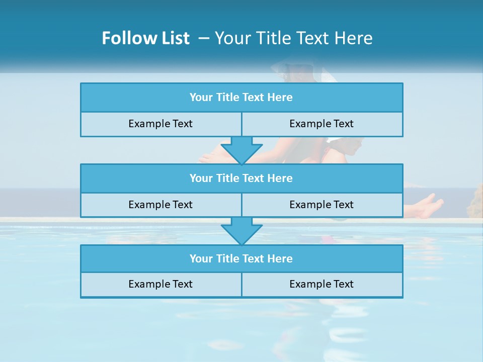 Woman With Baby By The Pool PowerPoint Template