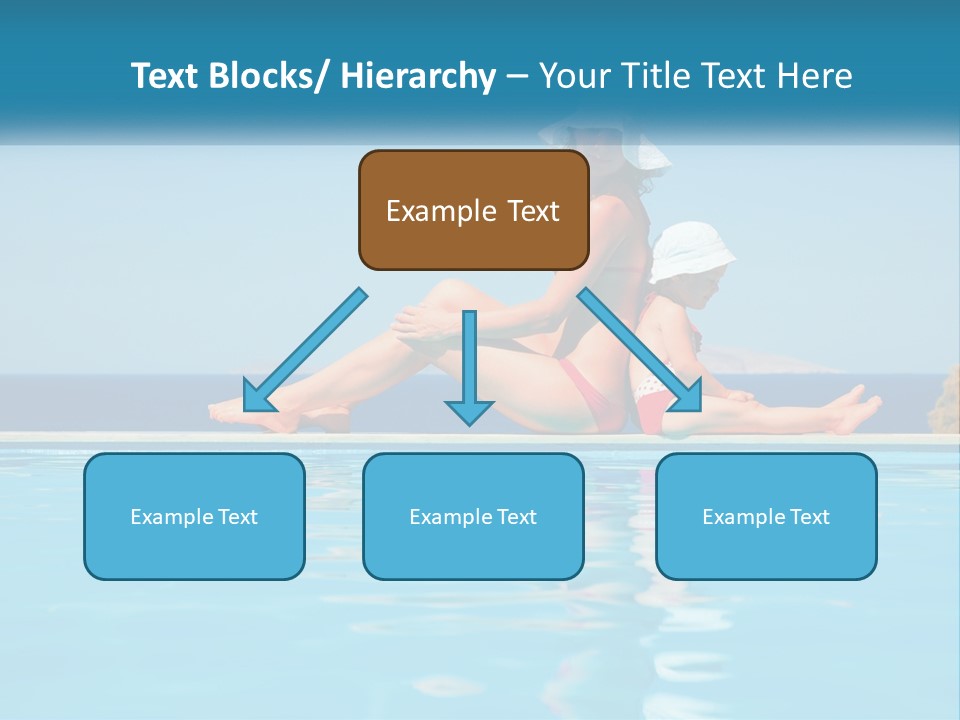 Woman With Baby By The Pool PowerPoint Template