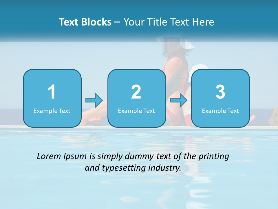 Woman With Baby By The Pool PowerPoint Template