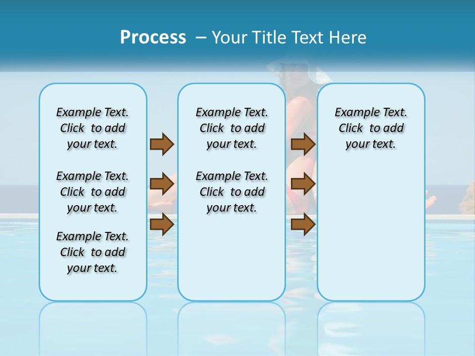 Woman With Baby By The Pool PowerPoint Template