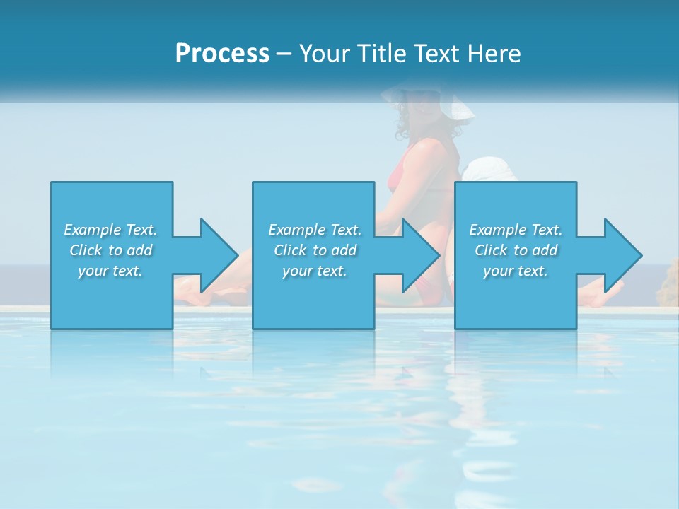 Woman With Baby By The Pool PowerPoint Template