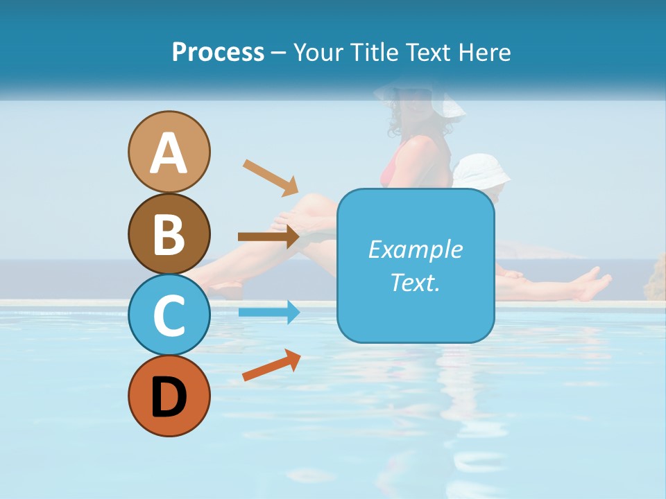 Woman With Baby By The Pool PowerPoint Template