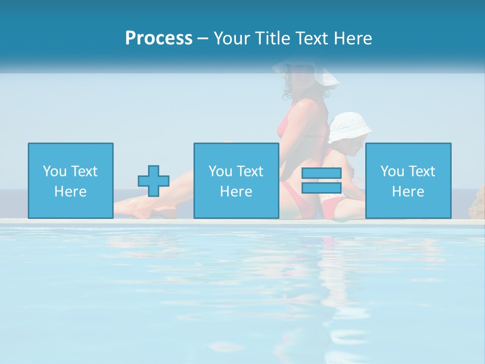 Woman With Baby By The Pool PowerPoint Template