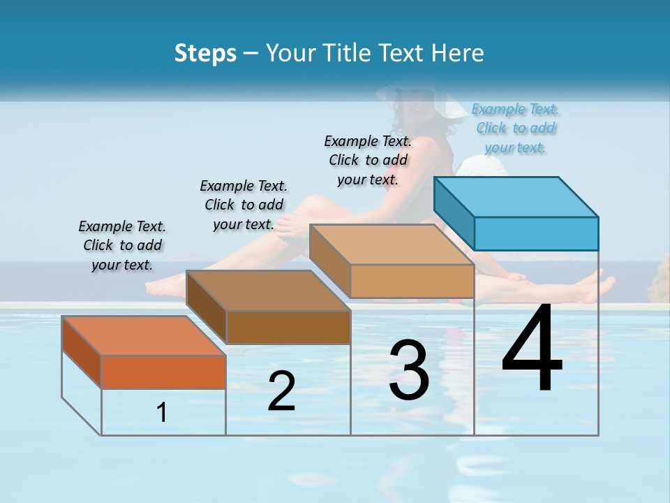 Woman With Baby By The Pool PowerPoint Template