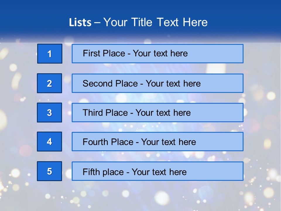 Illustration Of Night Lights PowerPoint Template