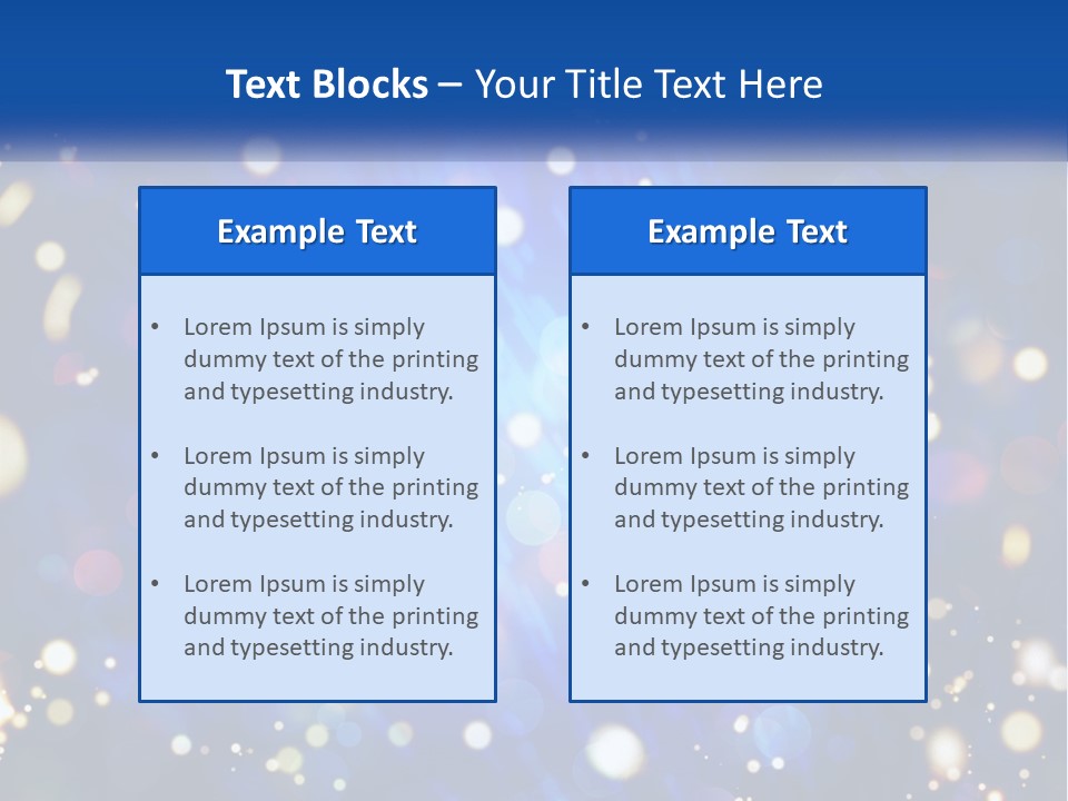 Illustration Of Night Lights PowerPoint Template