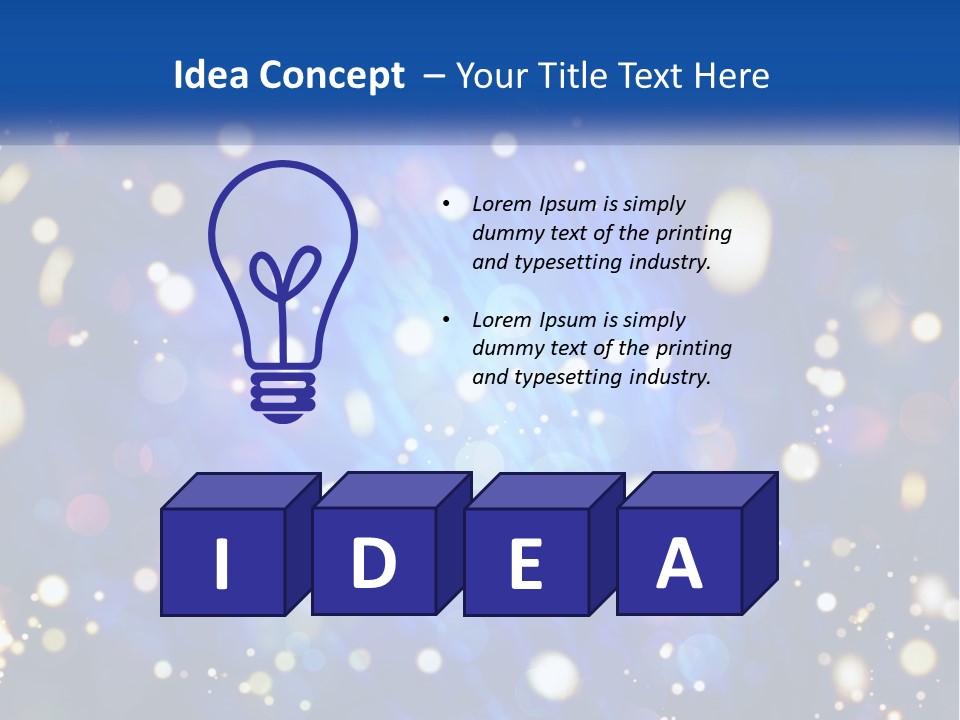 Illustration Of Night Lights PowerPoint Template