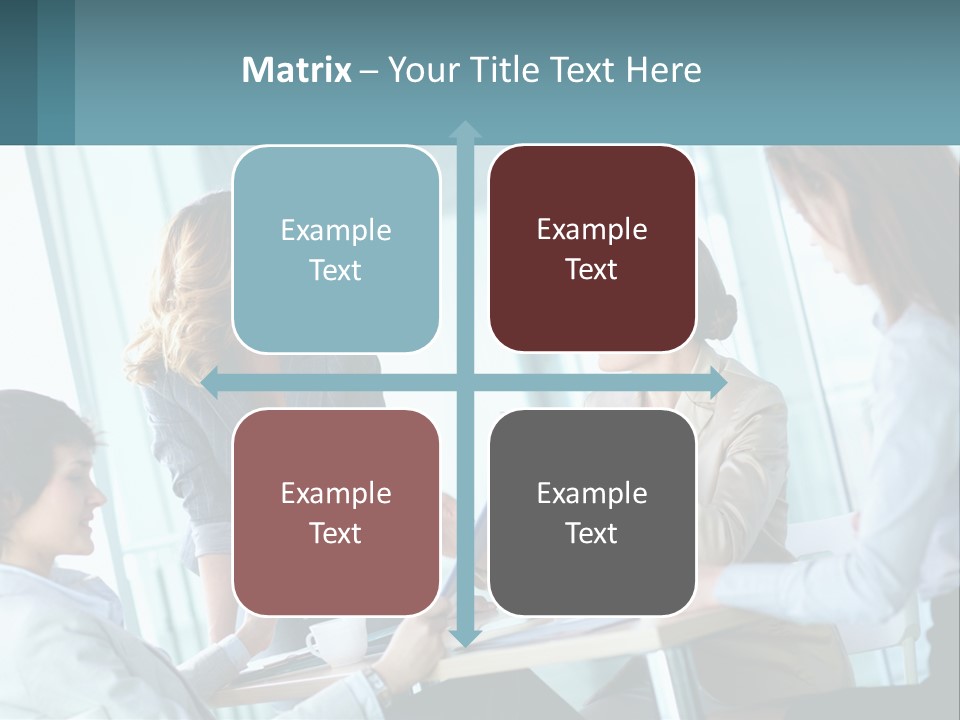 Women At The Meeting PowerPoint Template