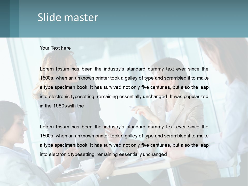 Women At The Meeting PowerPoint Template