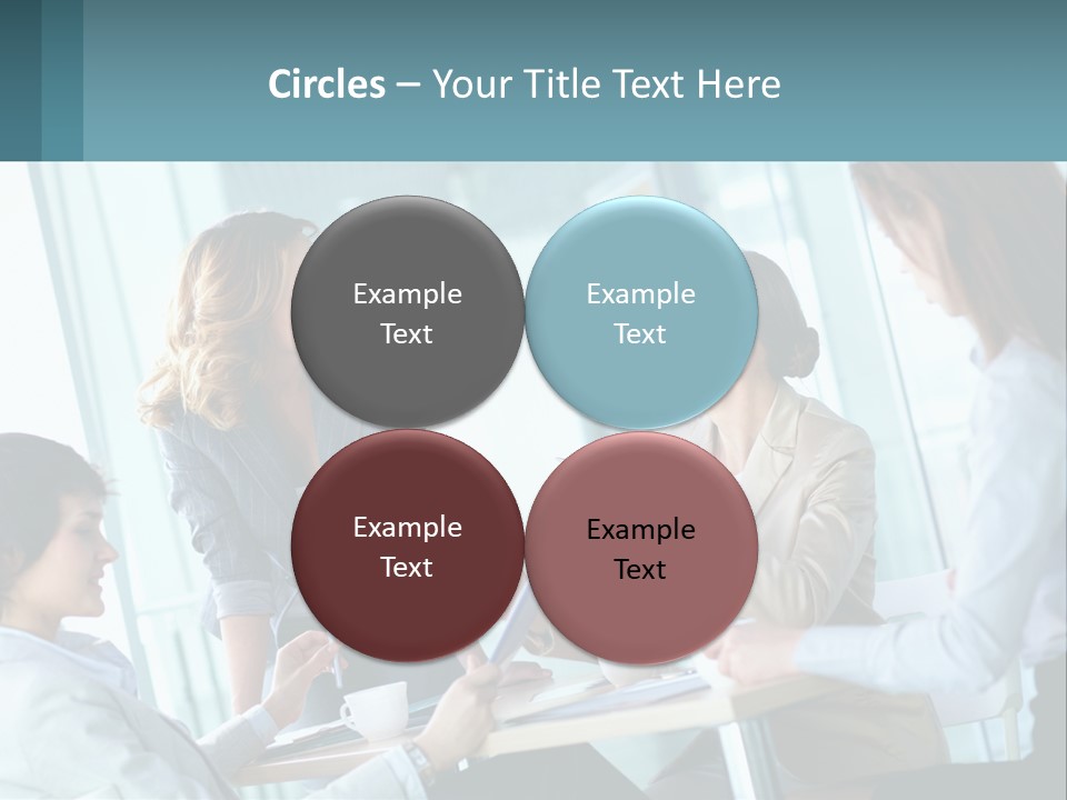 Women At The Meeting PowerPoint Template