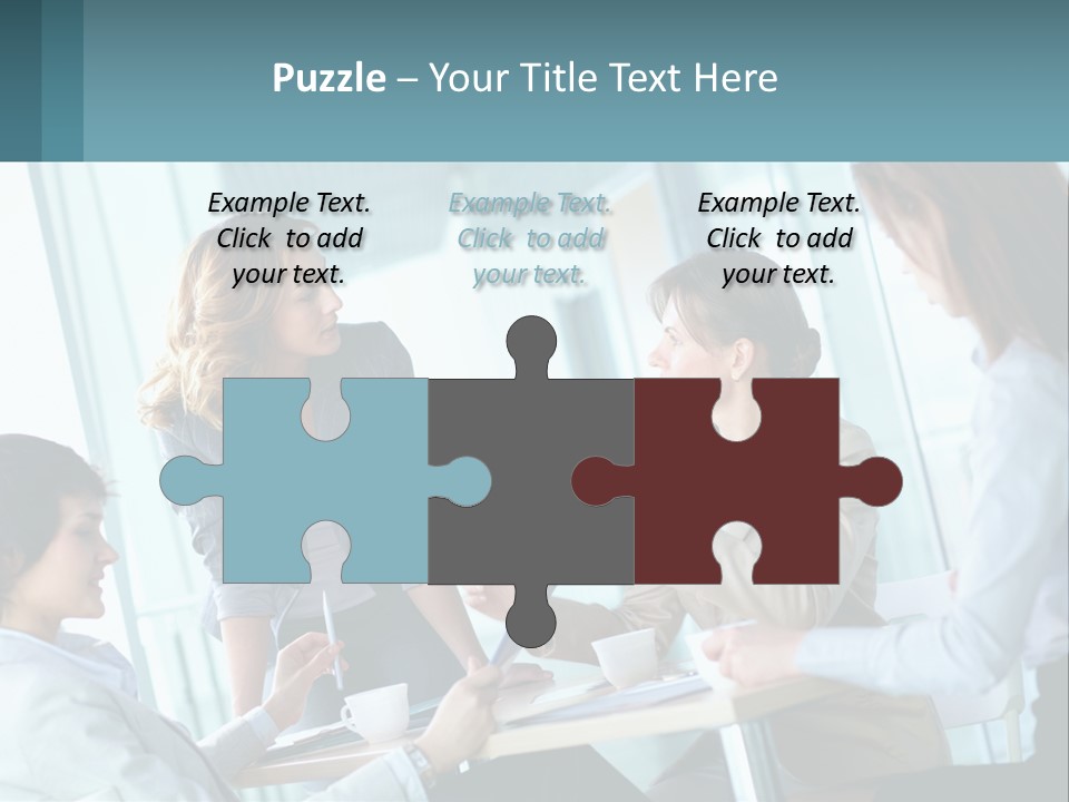 Women At The Meeting PowerPoint Template