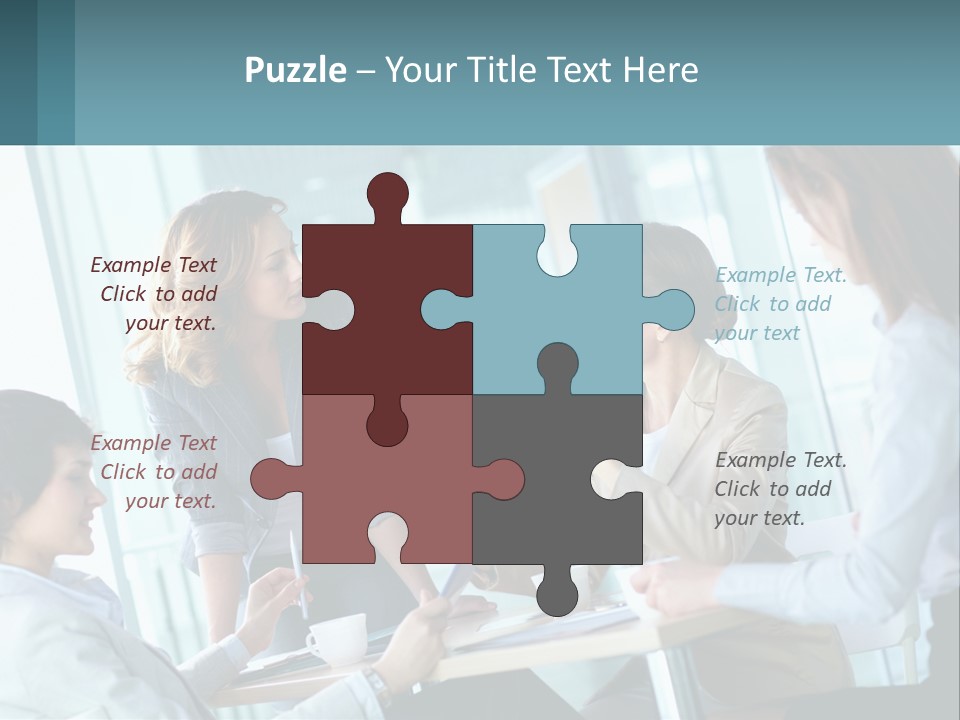 Women At The Meeting PowerPoint Template