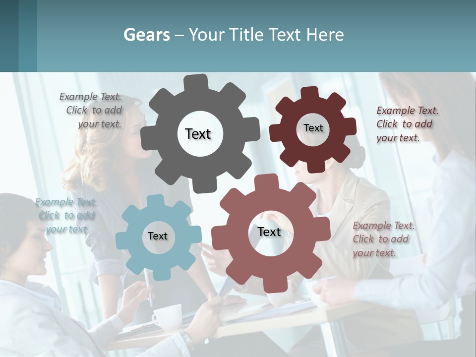 Women At The Meeting PowerPoint Template