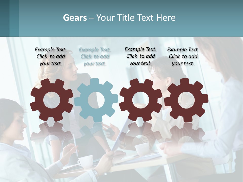 Women At The Meeting PowerPoint Template